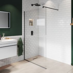 Aquadry Wet room glass screen kit , 800mm