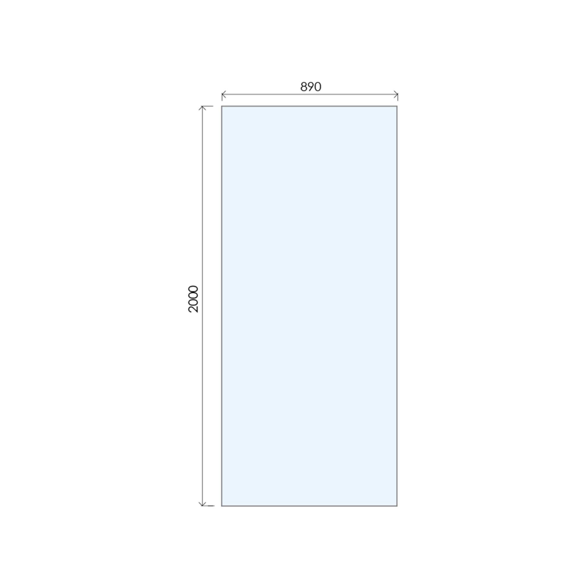 Aquadry Wet room glass screen kit , 900mm