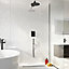 Aquadry White Diamond stone effect 1 sided Shower Wall panel kit (L)2400mm (W)1000mm (T)10mm