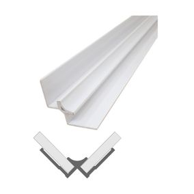 Aquadry White Panel internal corner joint, (L)2400mm
