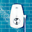 Aqualisa Aquastream White Chrome effect Rear fed Thermostatic Mixer Shower