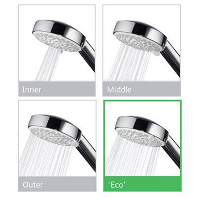 Aqualisa Harmony 4-spray pattern Chrome effect Shower head