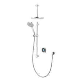 Aqualisa Optic Q Concealed valve Gravity-pumped Wall fed Smart Digital mixer Shower with Adjustable & Ceiling-fixed head