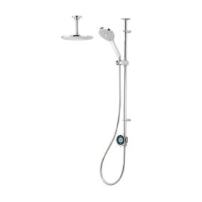 Aqualisa Optic Q Exposed valve HP/Combi Ceiling fed Smart Digital mixer Shower with Adjustable & Ceiling-fixed head