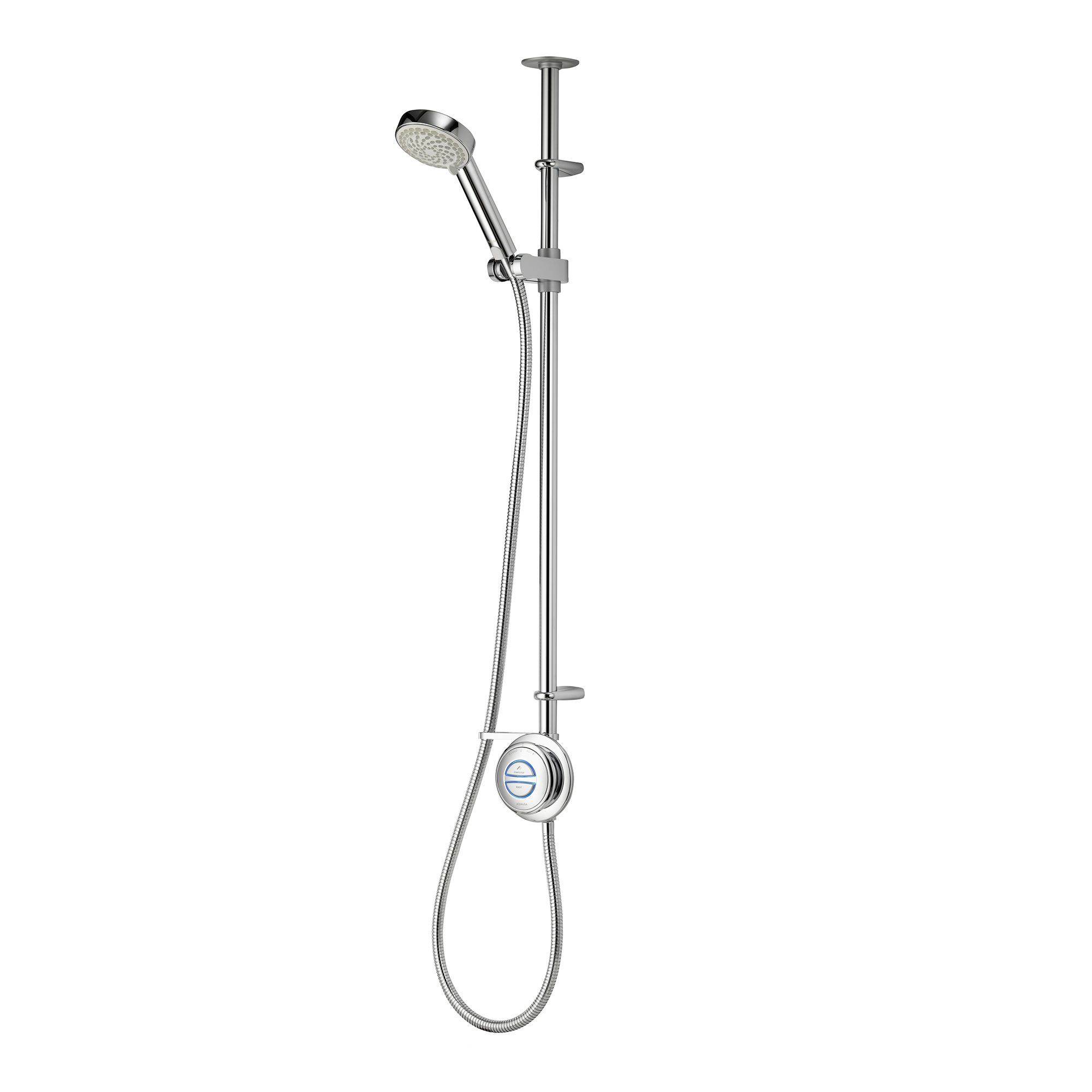 Aqualisa Quartz Chrome effect Digital mixer Shower DIY at B&Q