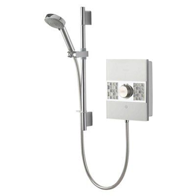 Aqualisa Sassi White Chrome effect Electric Shower, 10.5kW