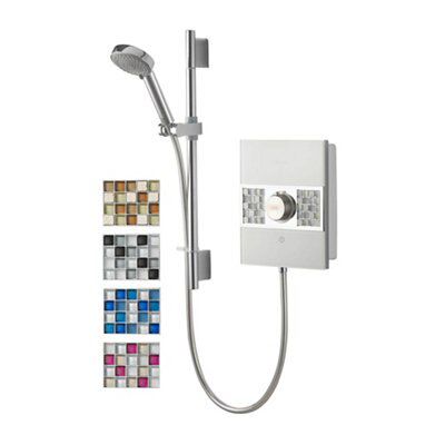 Aqualisa Sassi White Chrome effect Electric Shower, 10.5kW