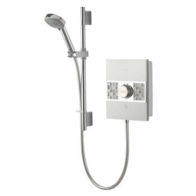 Aqualisa Sassi White Chrome effect Electric Shower, 8.5kW