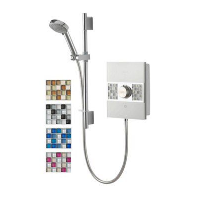 Aqualisa Sassi White Chrome effect Electric Shower, 8.5kW