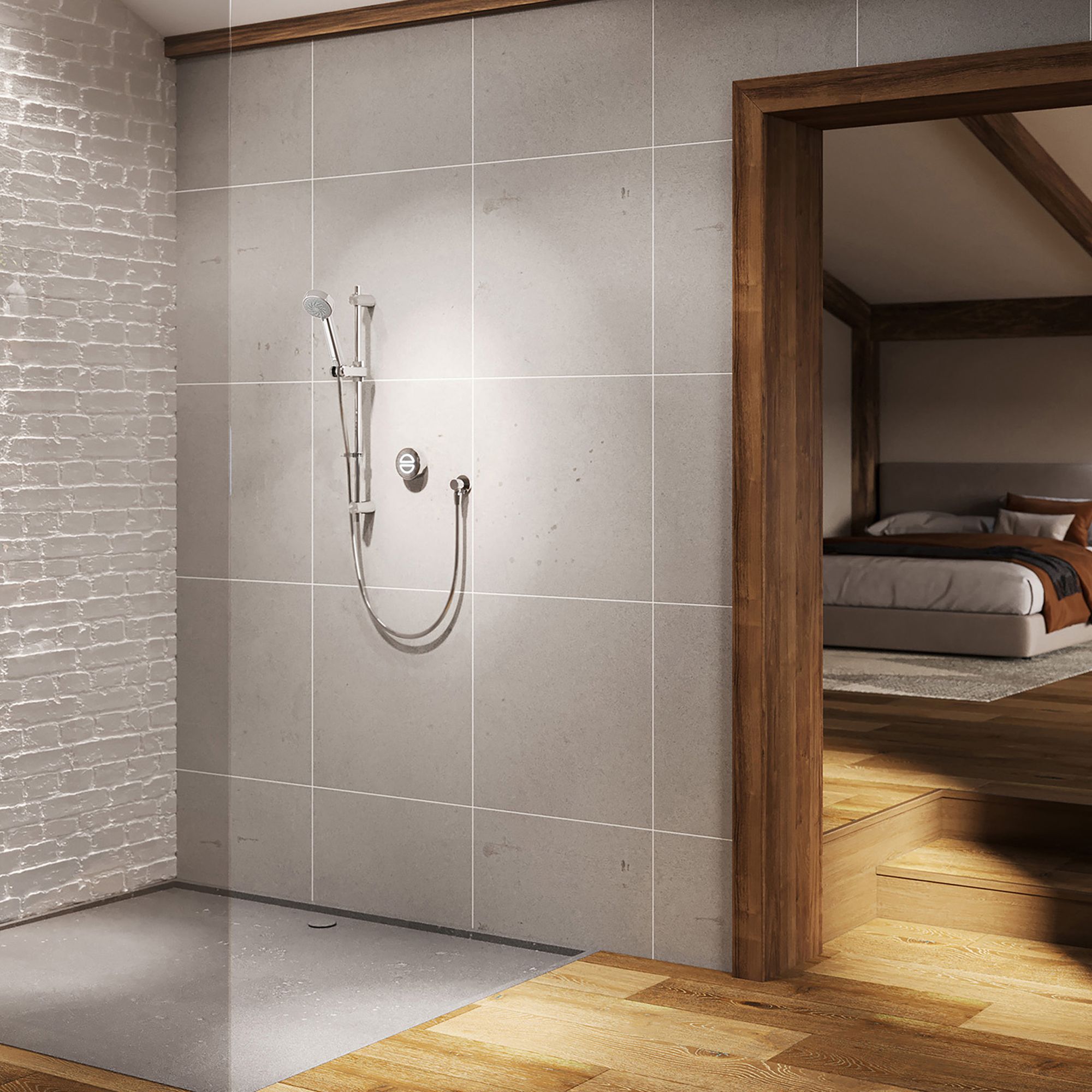 Aqualisa Smart Link Concealed valve Gravity-pumped Wall fed Smart ...