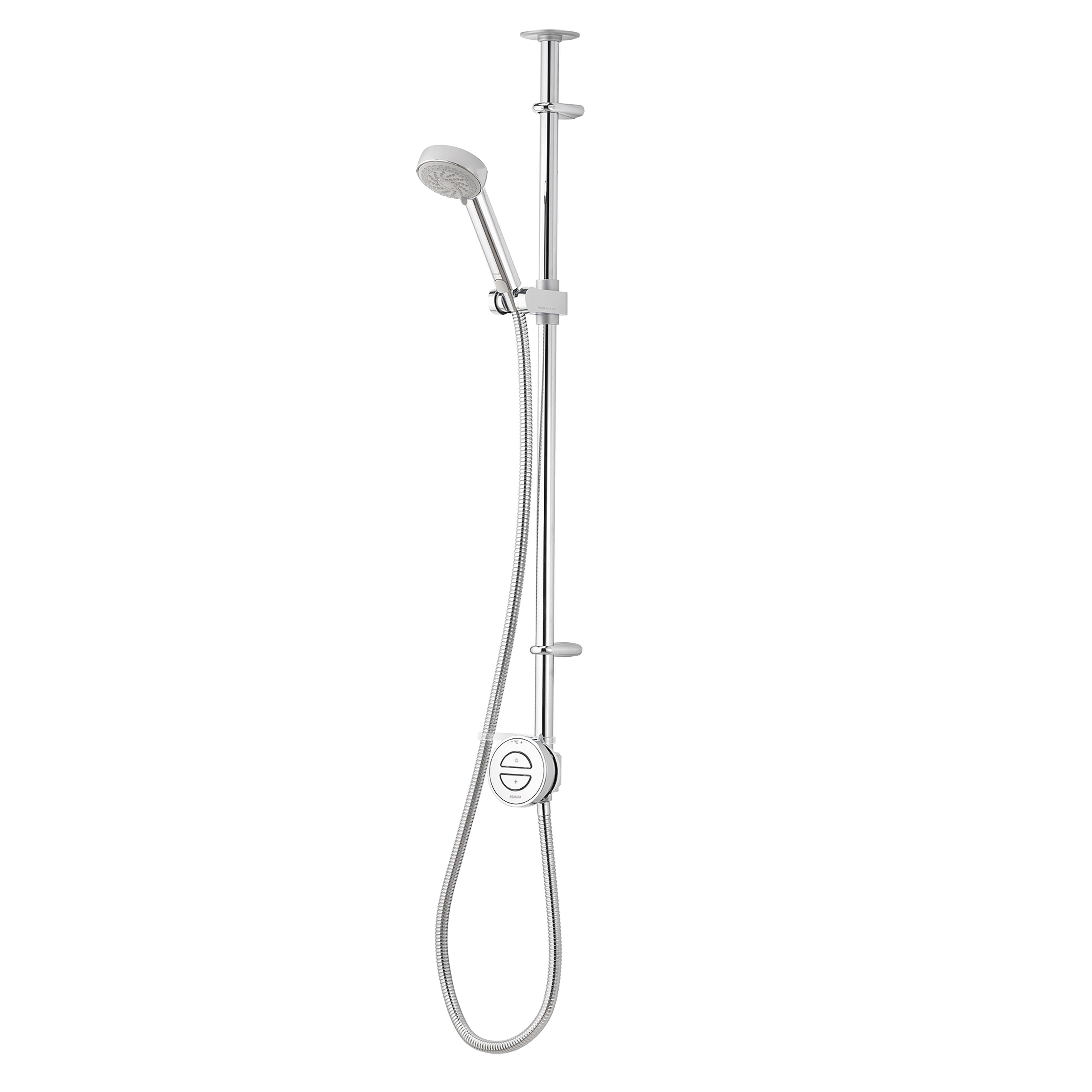 Aqualisa Smart Link Exposed valve Gravity-pumped Ceiling fed Smart Digital 4-spray pattern Shower Adjustable shower head