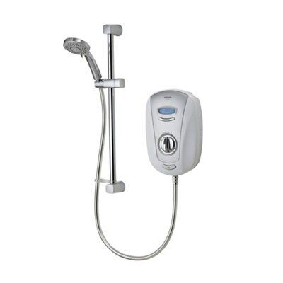 Aqualisa Vitalise Electric White Chrome effect Electric Shower, 10.5kW ...