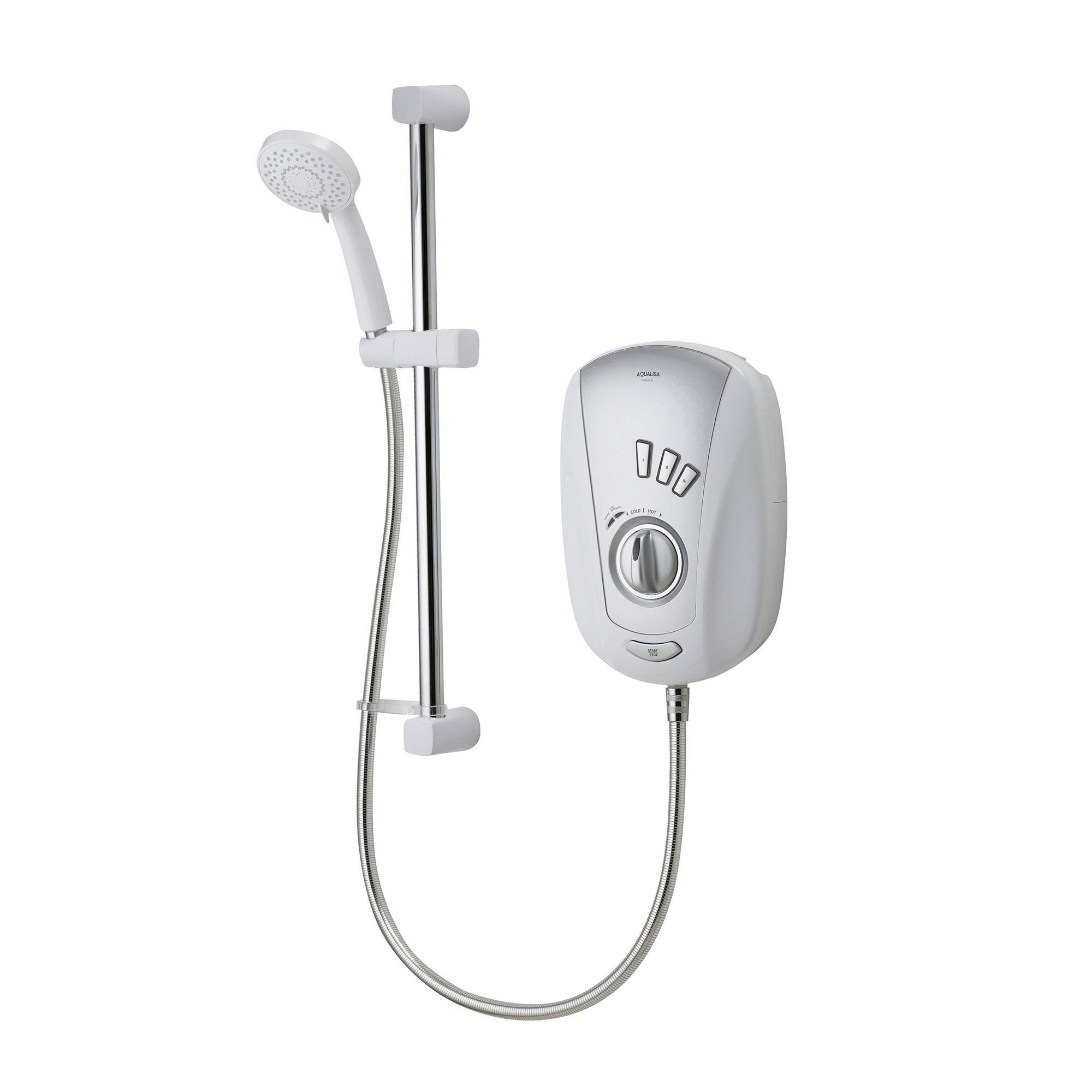 Aqualisa Vitalise Electric White Chrome effect Electric Shower, 8.5kW