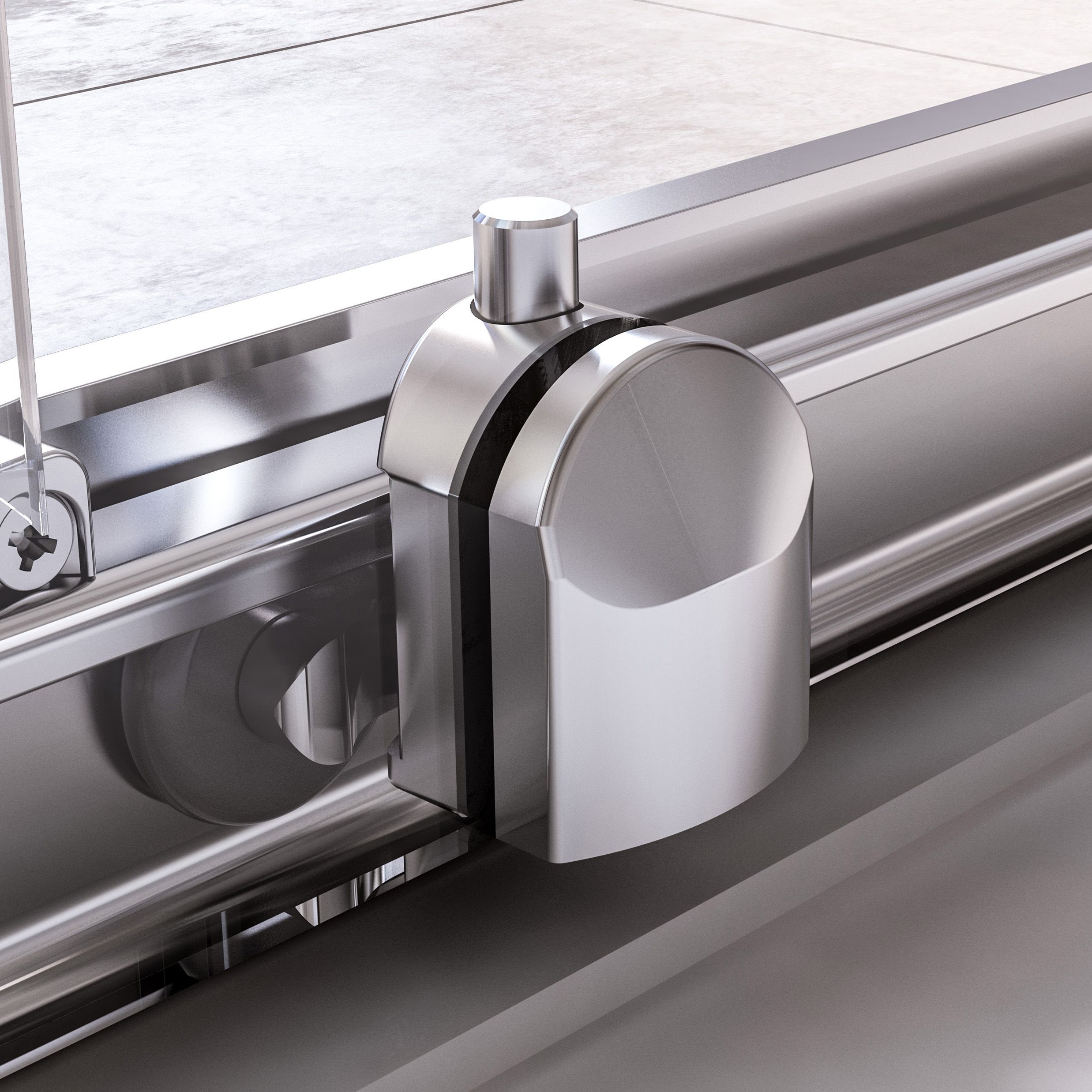 Aqualux Edge 6 Clear Silver effect Rectangular Shower enclosure - Sliding door (W)120cm (D)90cm