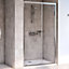 Aqualux Edge 6 Rectangular Shower enclosure with Sliding door (W)1200mm (D)800mm