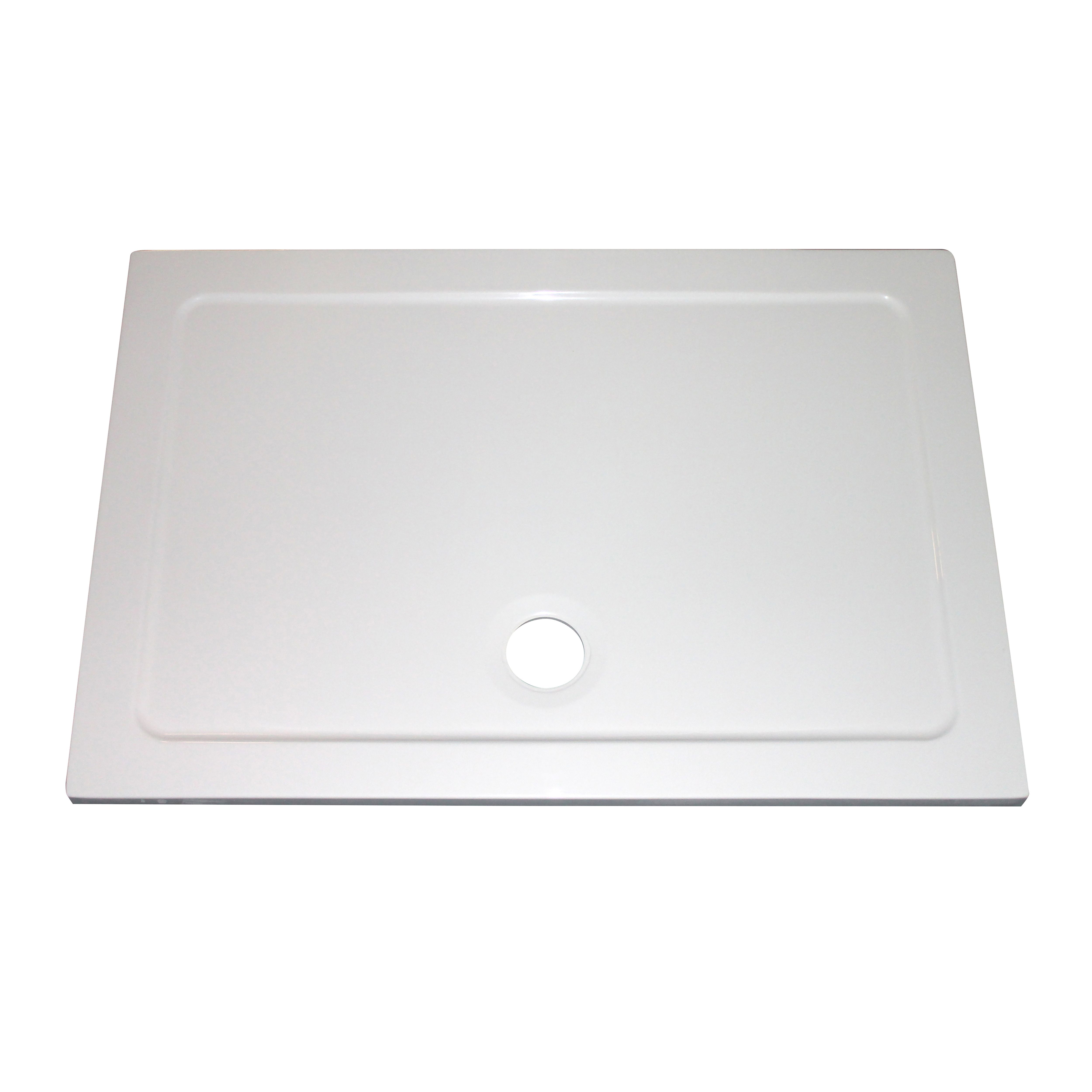 Aqualux Edge 6 Silver effect Clear Left or right Rectangular Enclosure & tray - Sliding door (H)193.5cm (W)120cm (D)90cm