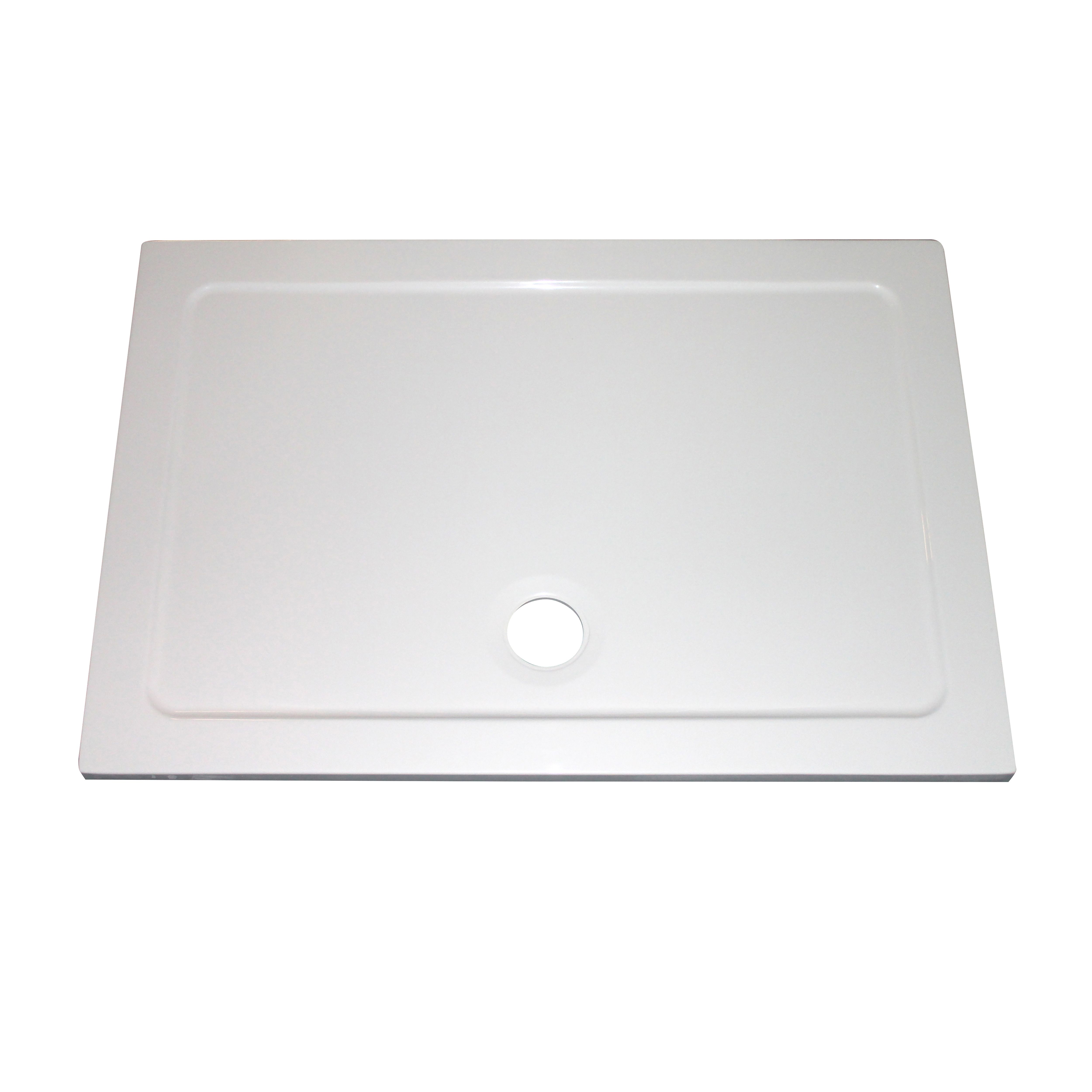 Aqualux Edge 6 Silver effect Clear Left or right Rectangular Shower Enclosure & tray - Sliding door (H)193.5cm (W)120cm (D)76cm