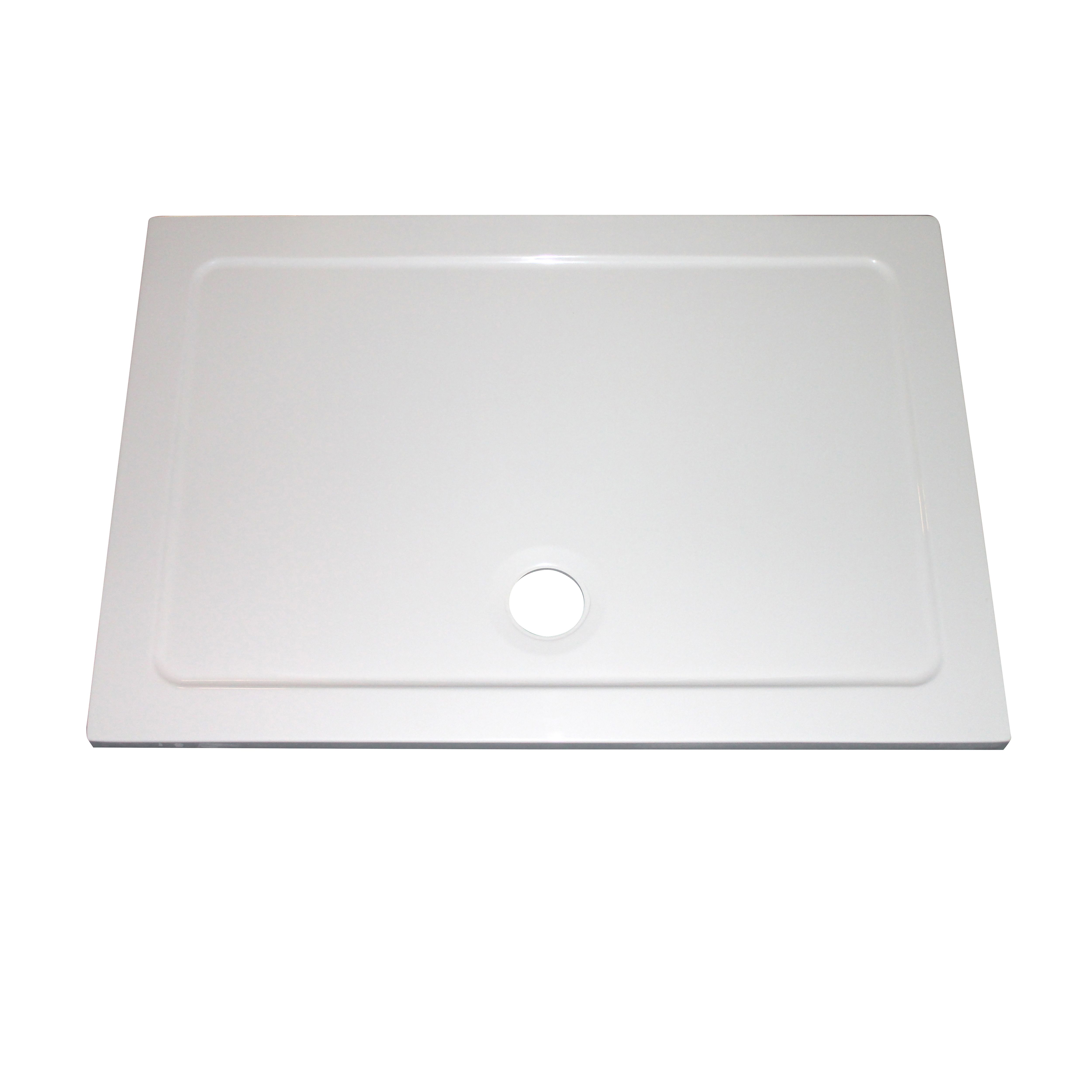Aqualux Edge 6 Silver effect Clear Left or right Rectangular Shower Enclosure & tray - Sliding door (H)193.5cm (W)120cm (D)80cm