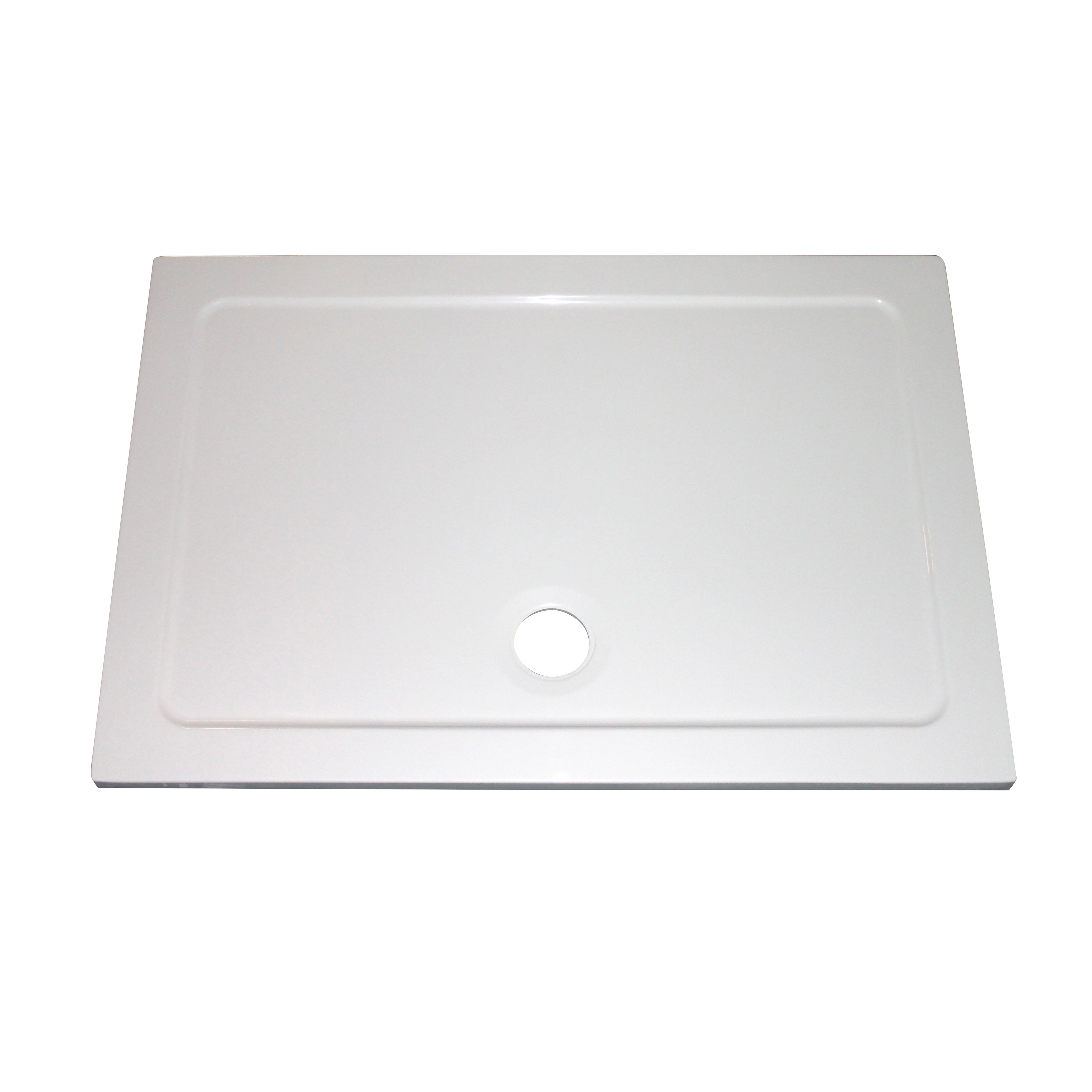 Aqualux Edge 6 Silver effect Clear Left or right Rectangular Shower Enclosure & tray - Sliding door (H)193.5cm (W)76cm (D)120cm