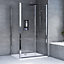 Aqualux Edge 6 Silver effect Left or right Rectangular Shower Enclosure & tray - Sliding door (H)193.5cm (W)120cm (D)76cm