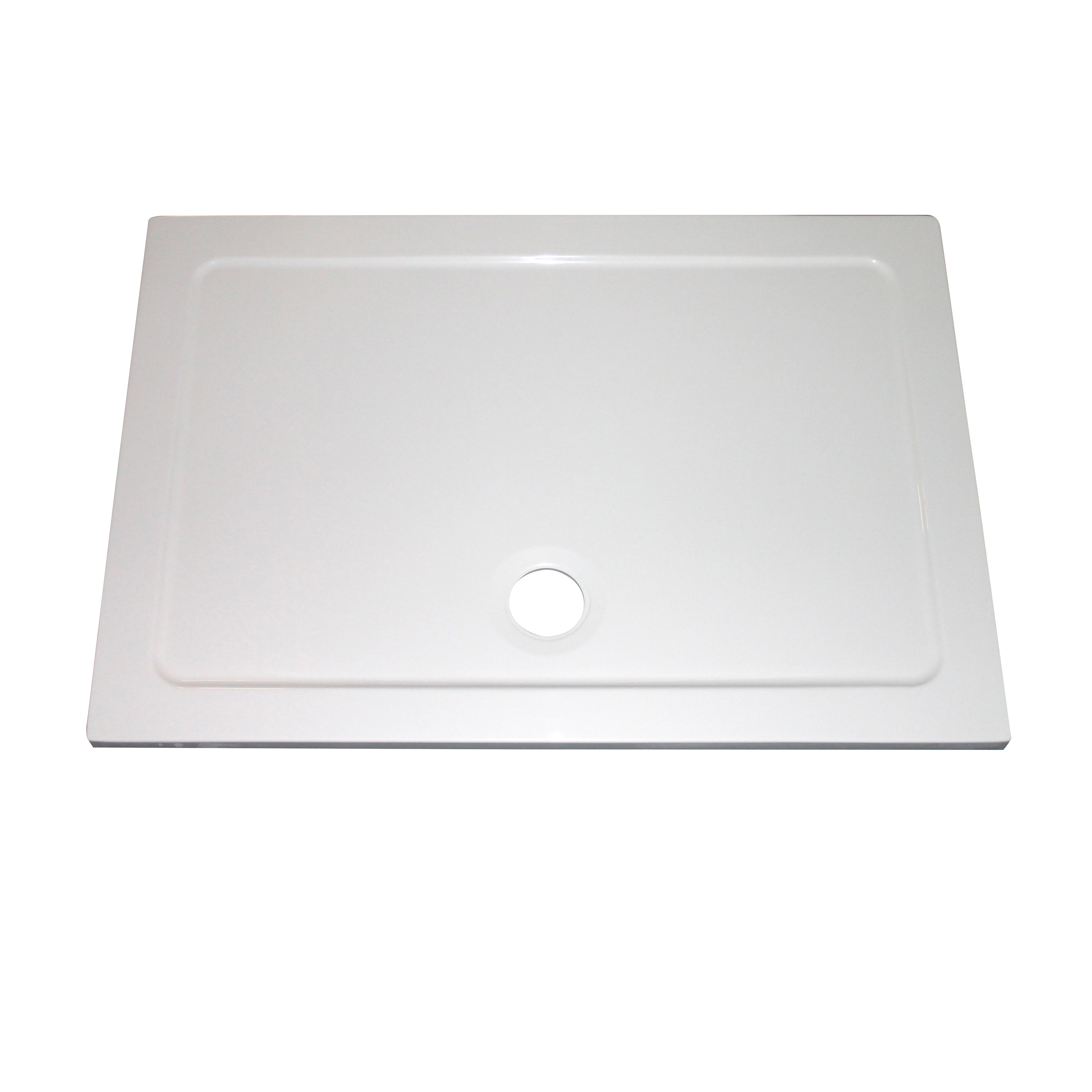 Aqualux Edge 6 Silver effect Left or right Rectangular Shower Enclosure & tray - Sliding door (H)193.5cm (W)120cm (D)80cm