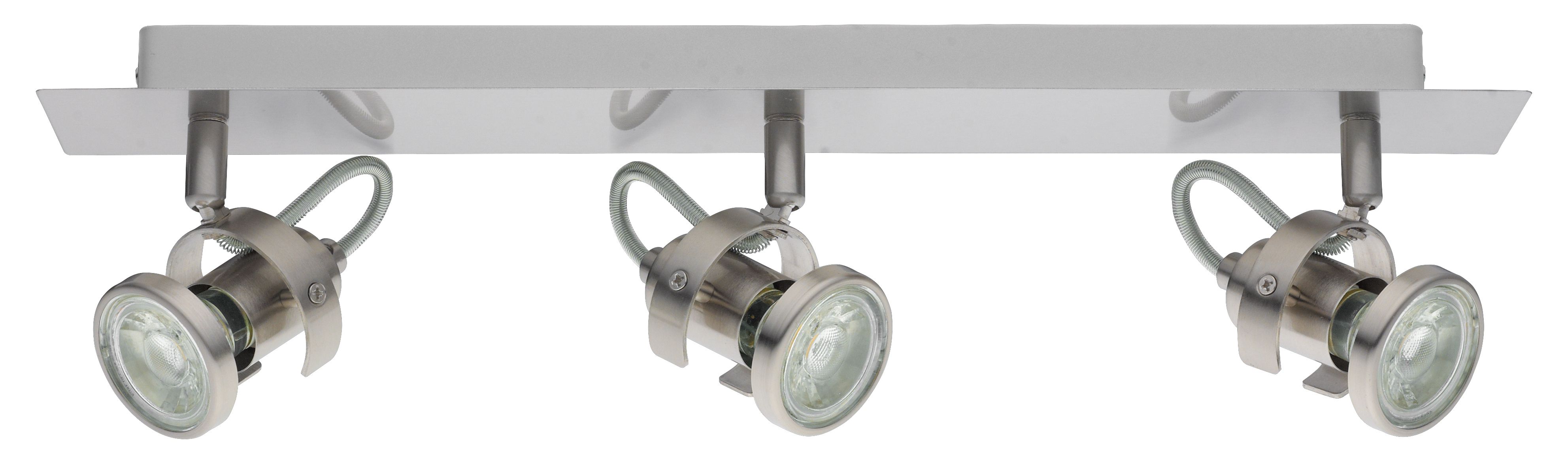 Arachne Bar Satin Silver Chrome effect 3 Light Spotlight