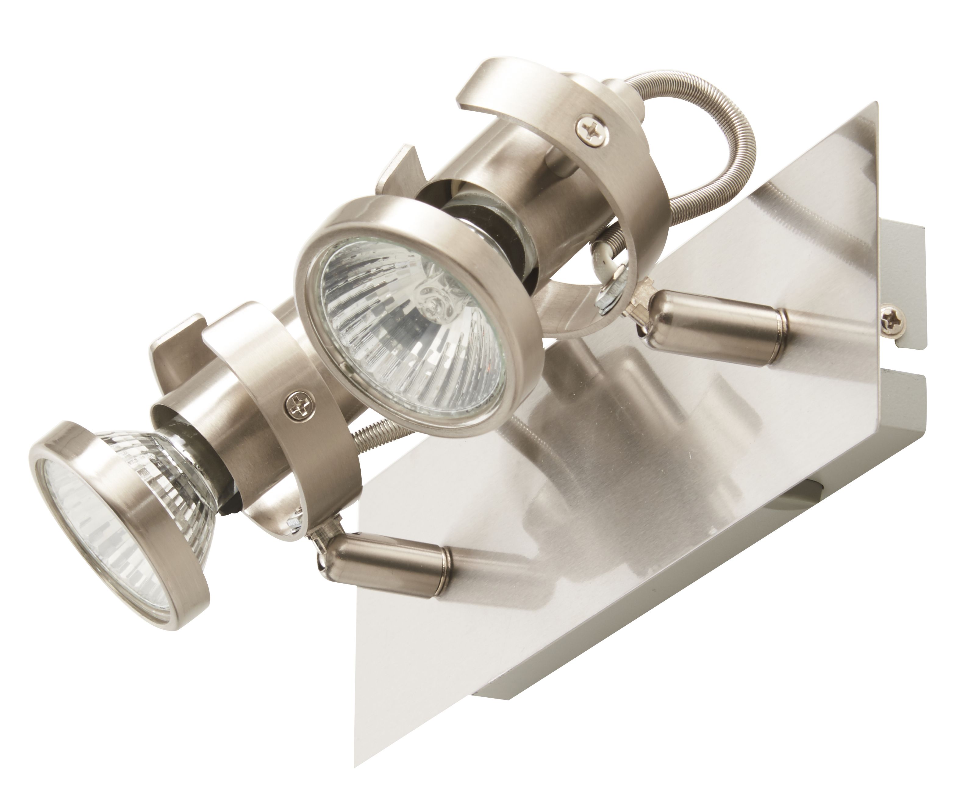 Arachne Satin Nickel effect 2 Light Spotlight