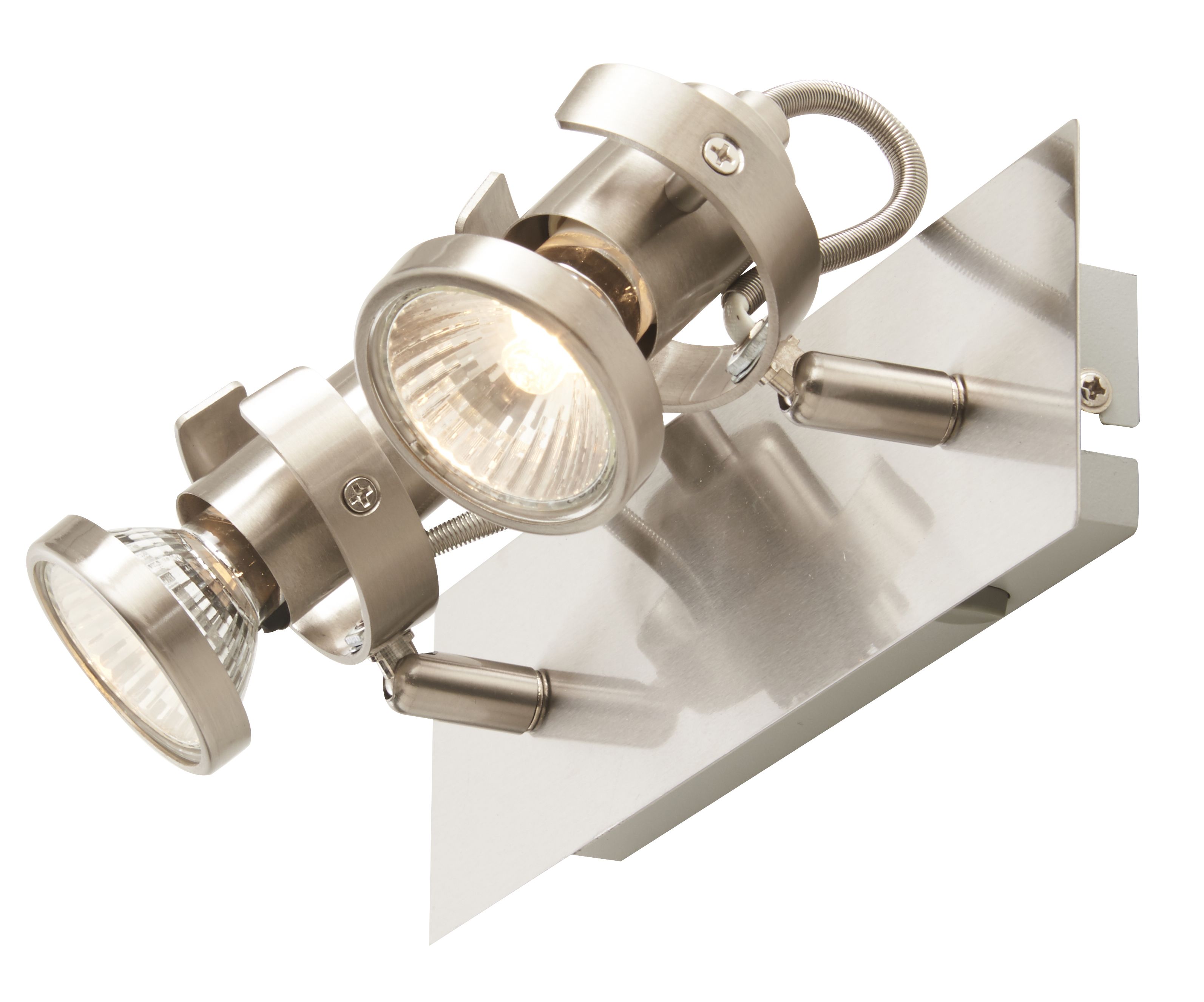 Arachne Satin Nickel effect 2 Light Spotlight
