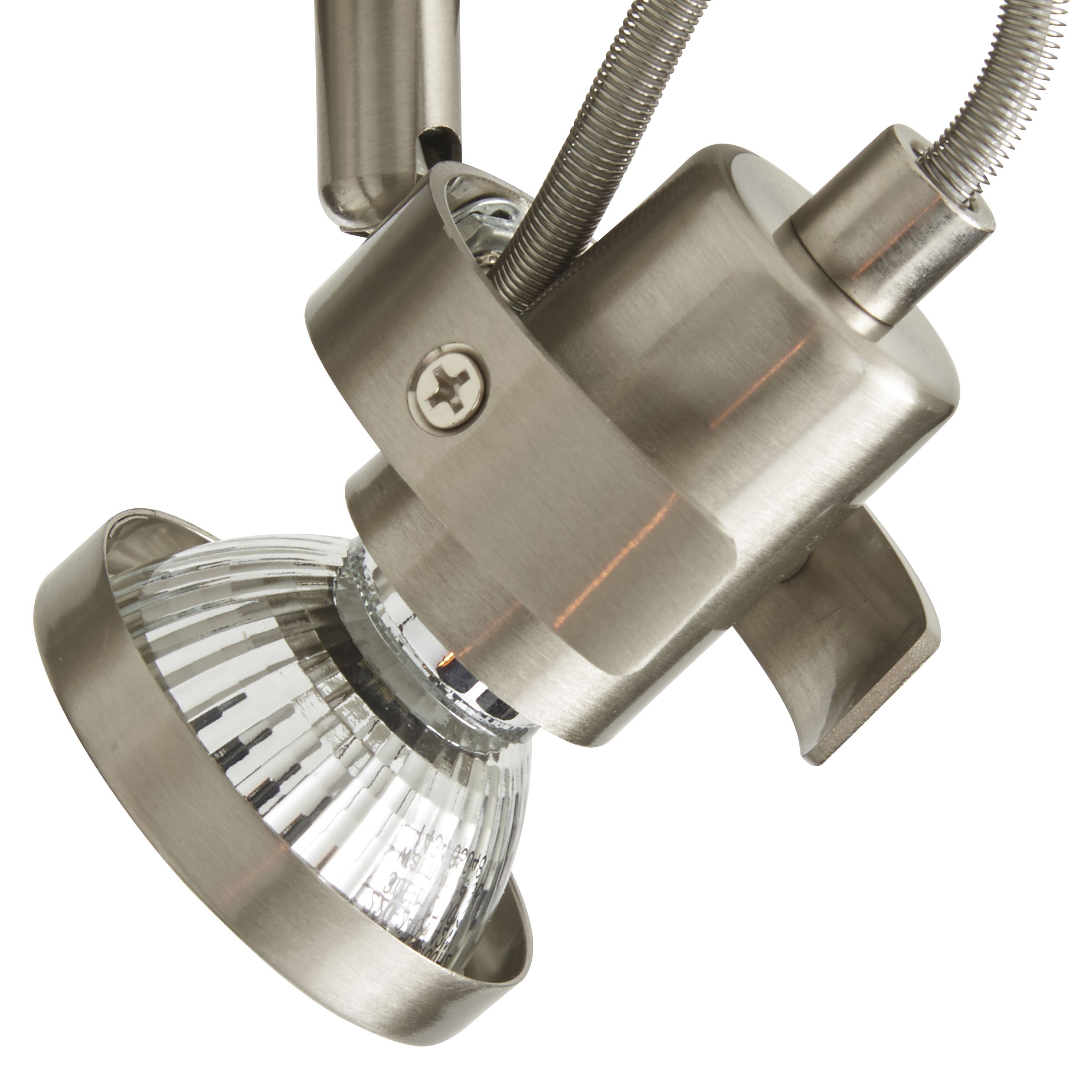 Arachne Satin Nickel effect 2 Light Spotlight