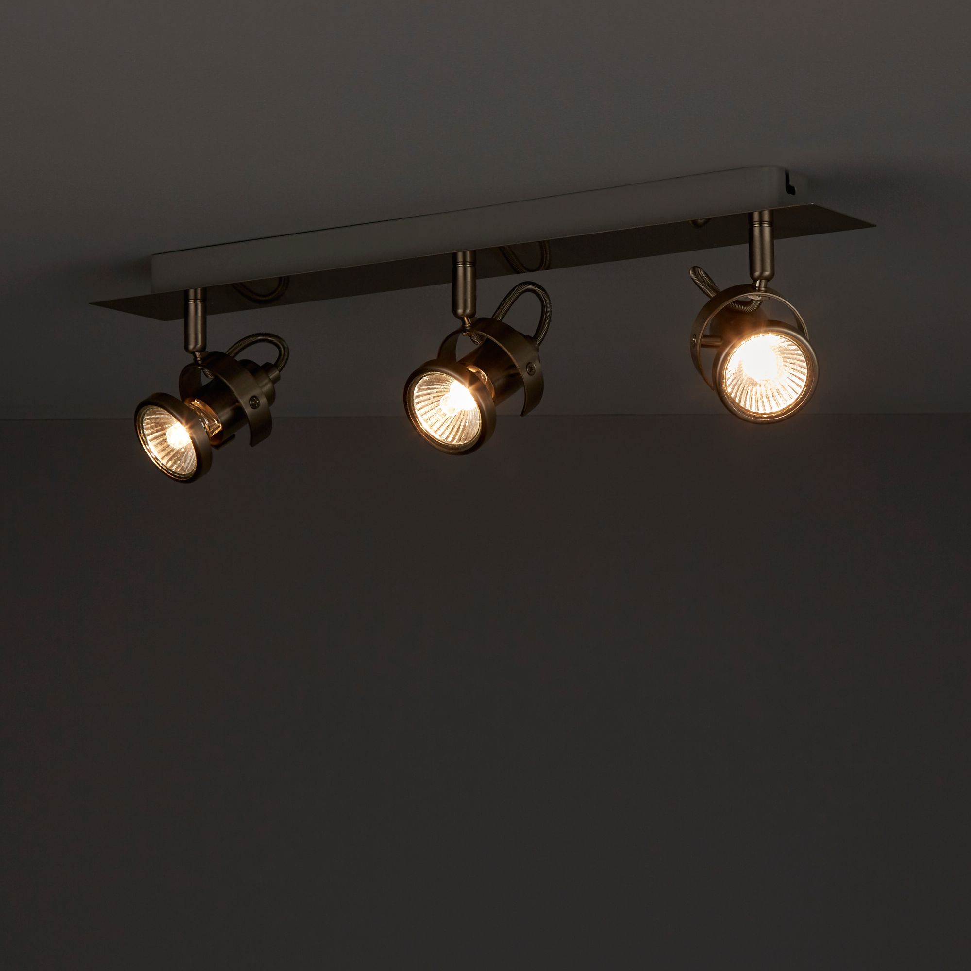 Arachne Satin Nickel effect 3 Light Spotlight