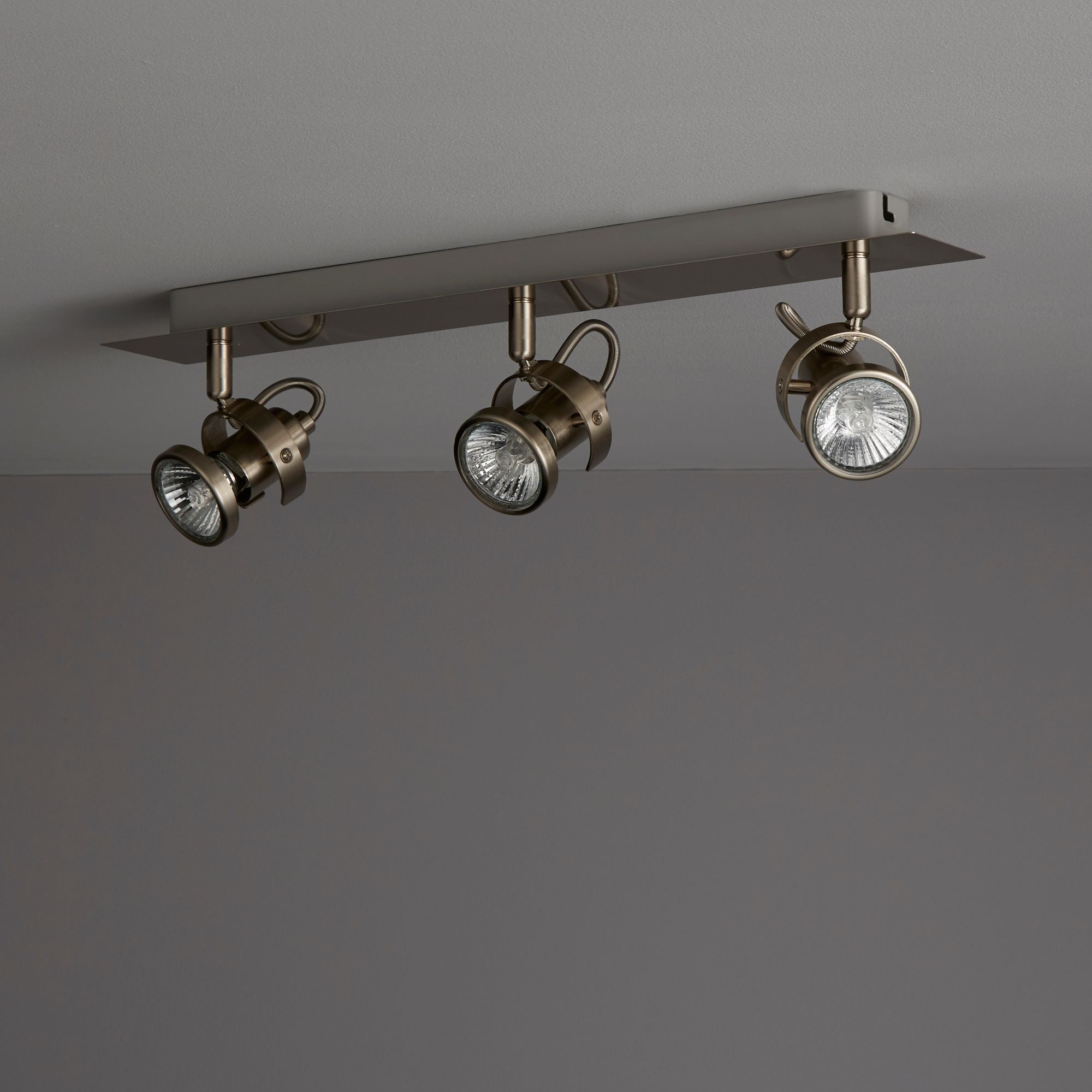 Arachne Satin Nickel effect 3 Light Spotlight
