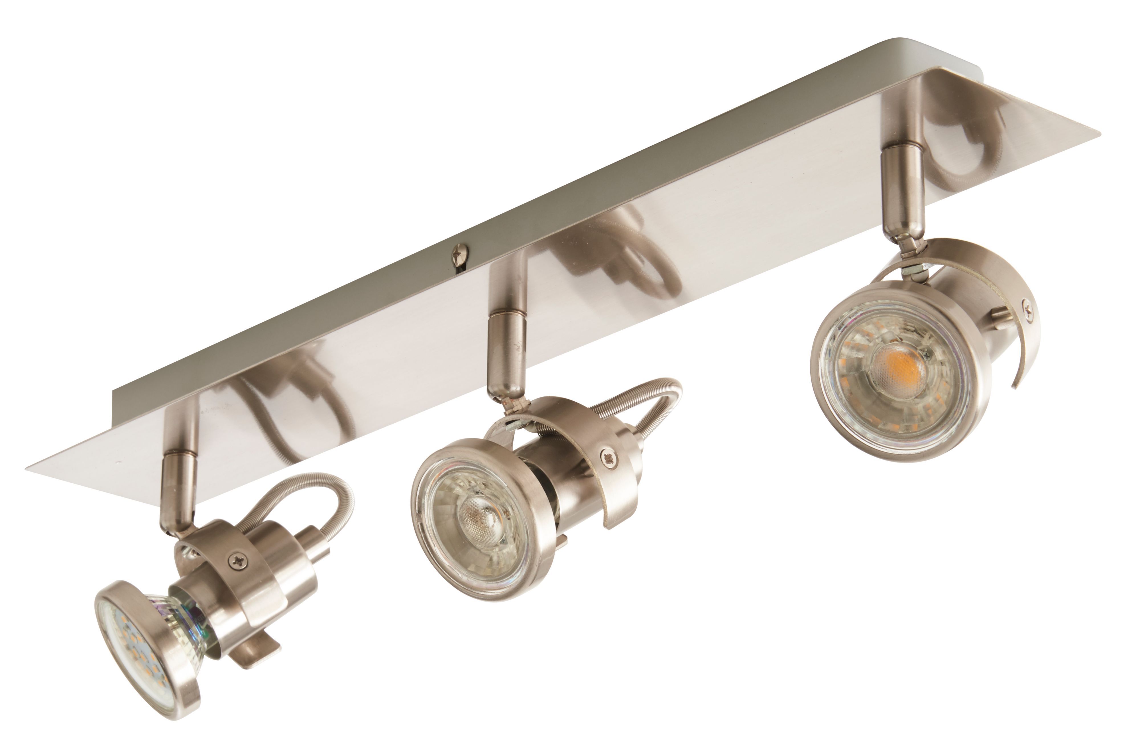 Arachne Satin Nickel effect 3 Light Spotlight