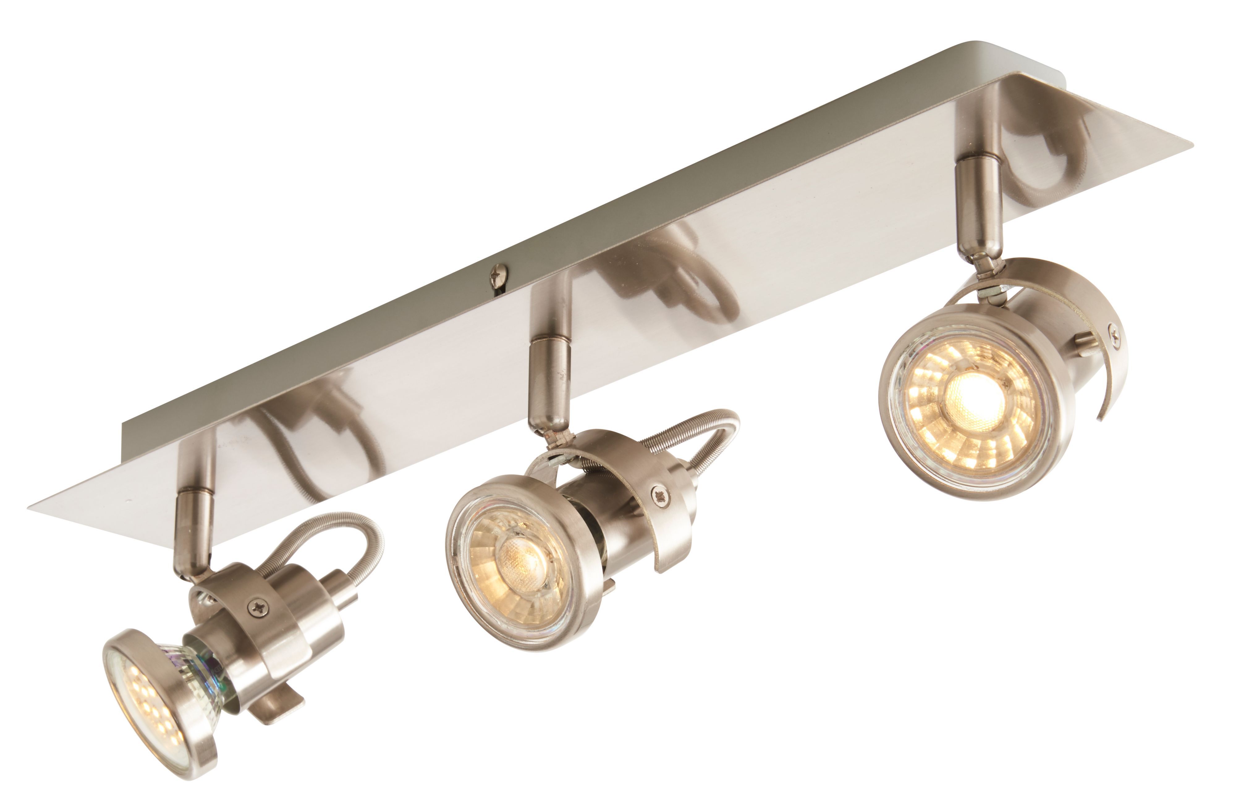 Arachne Satin Nickel effect 3 Light Spotlight