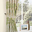 Araxa Citrus green Leaves jacquard Lined Eyelet Curtains (W)167cm (L)228cm, Pair