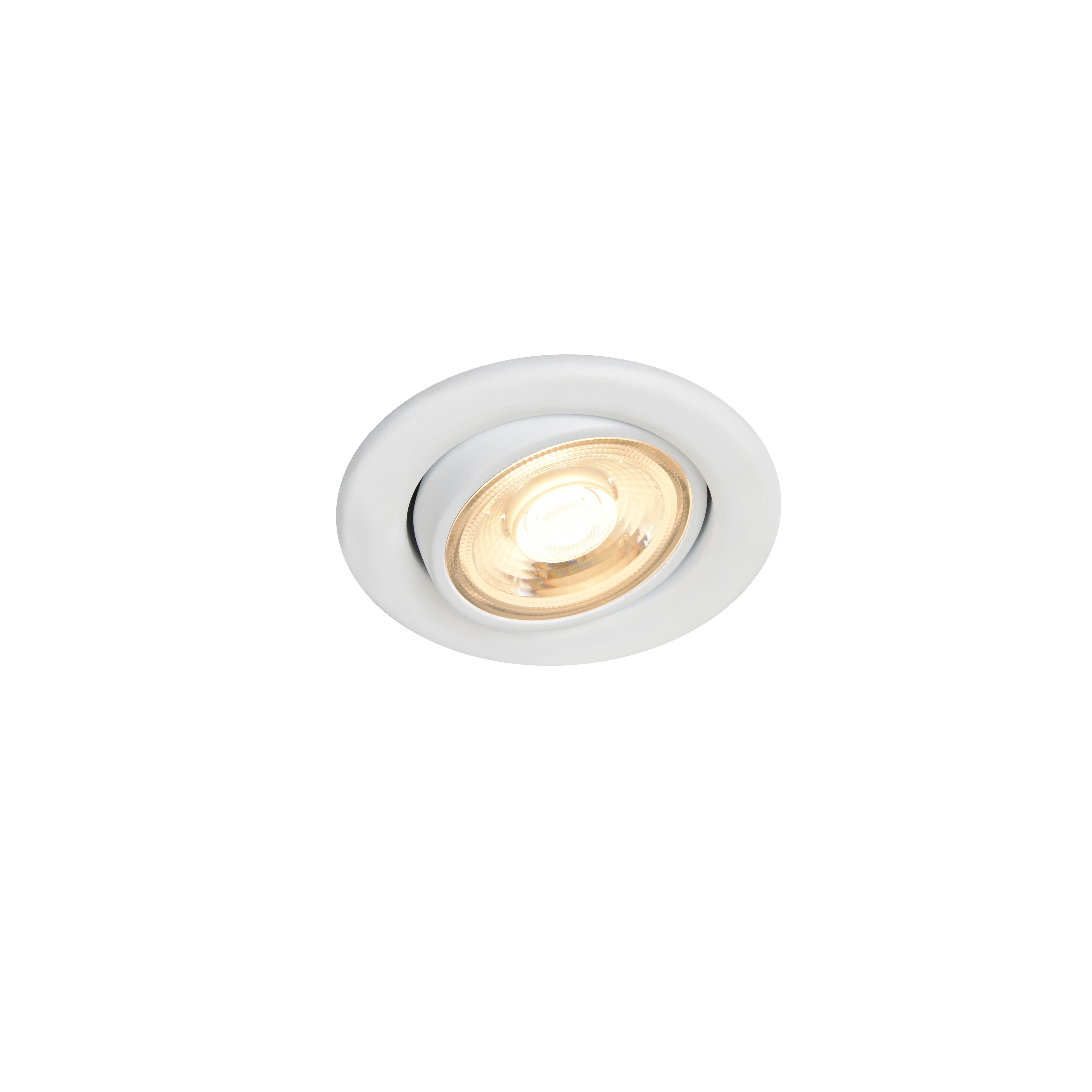 Arber Matt White Adjustable LED Fire-rated Warm & neutral Downlight 5W IP65