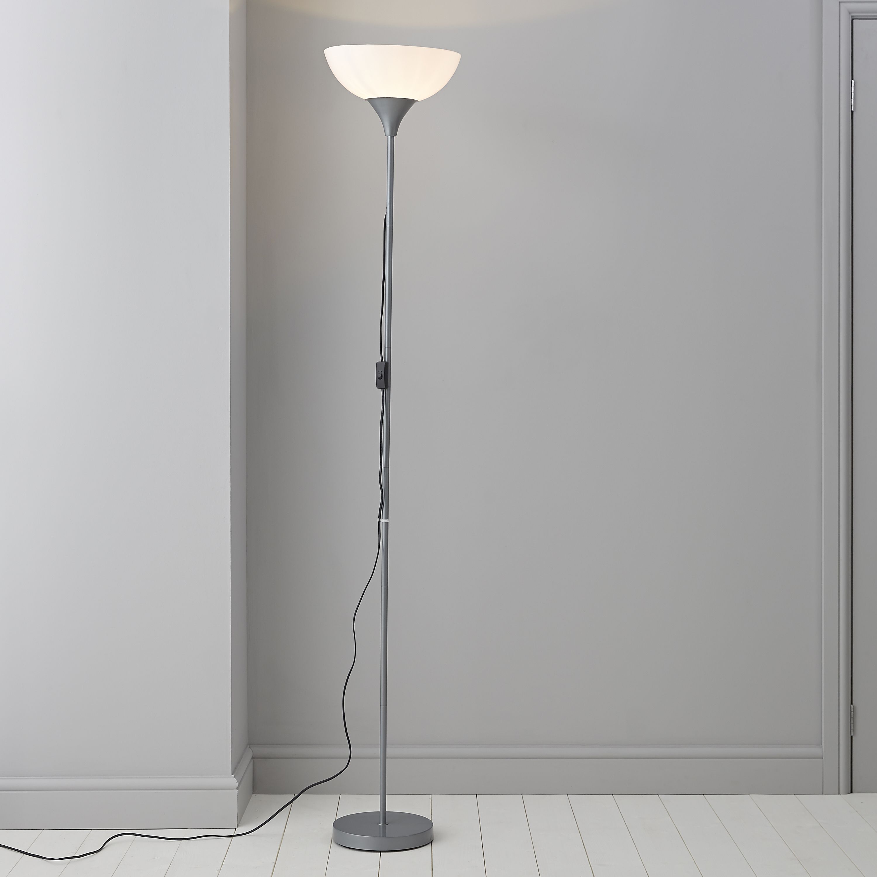 Arbon Silver effect Floor lamp