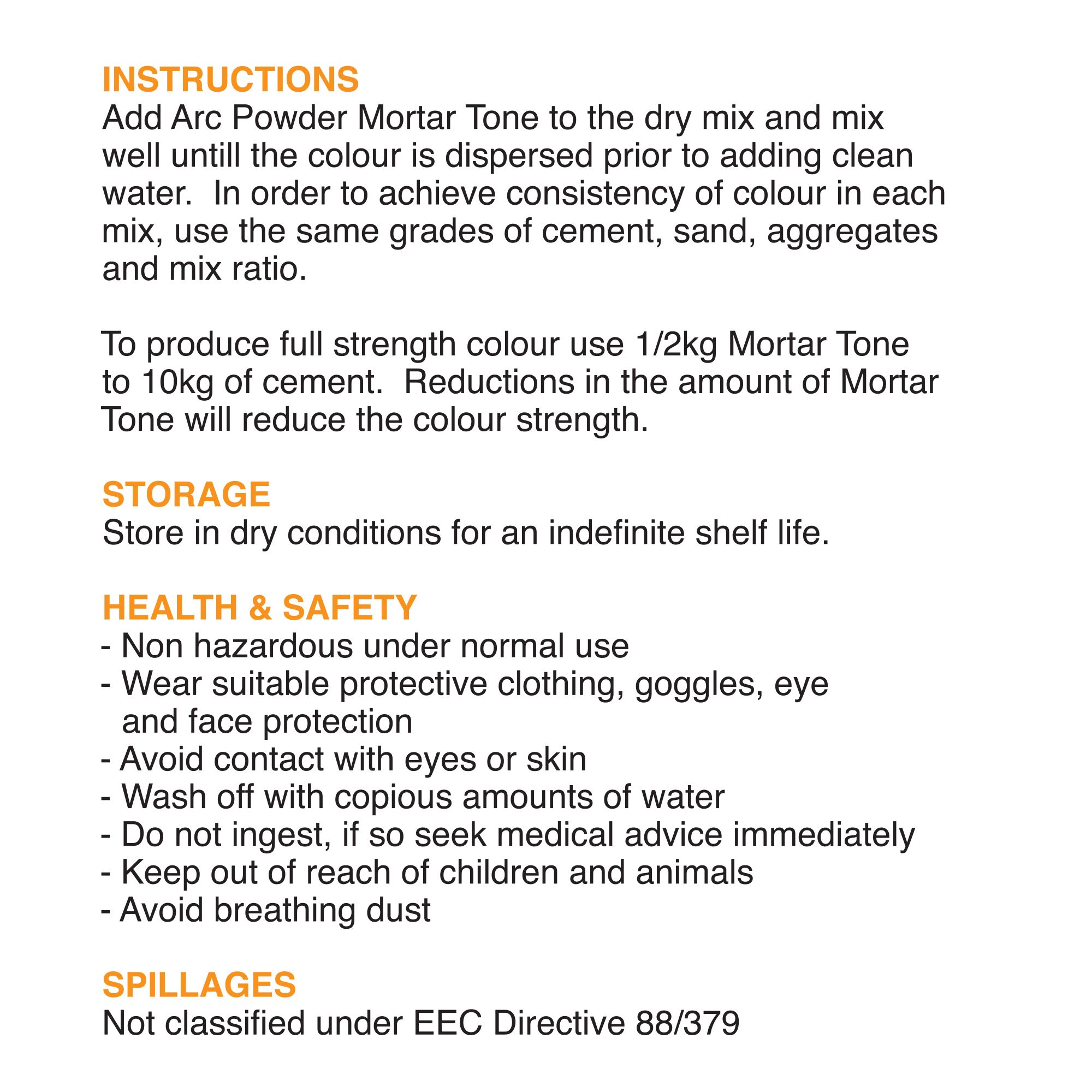 Arc Buff Cement colouring Tub 1kg