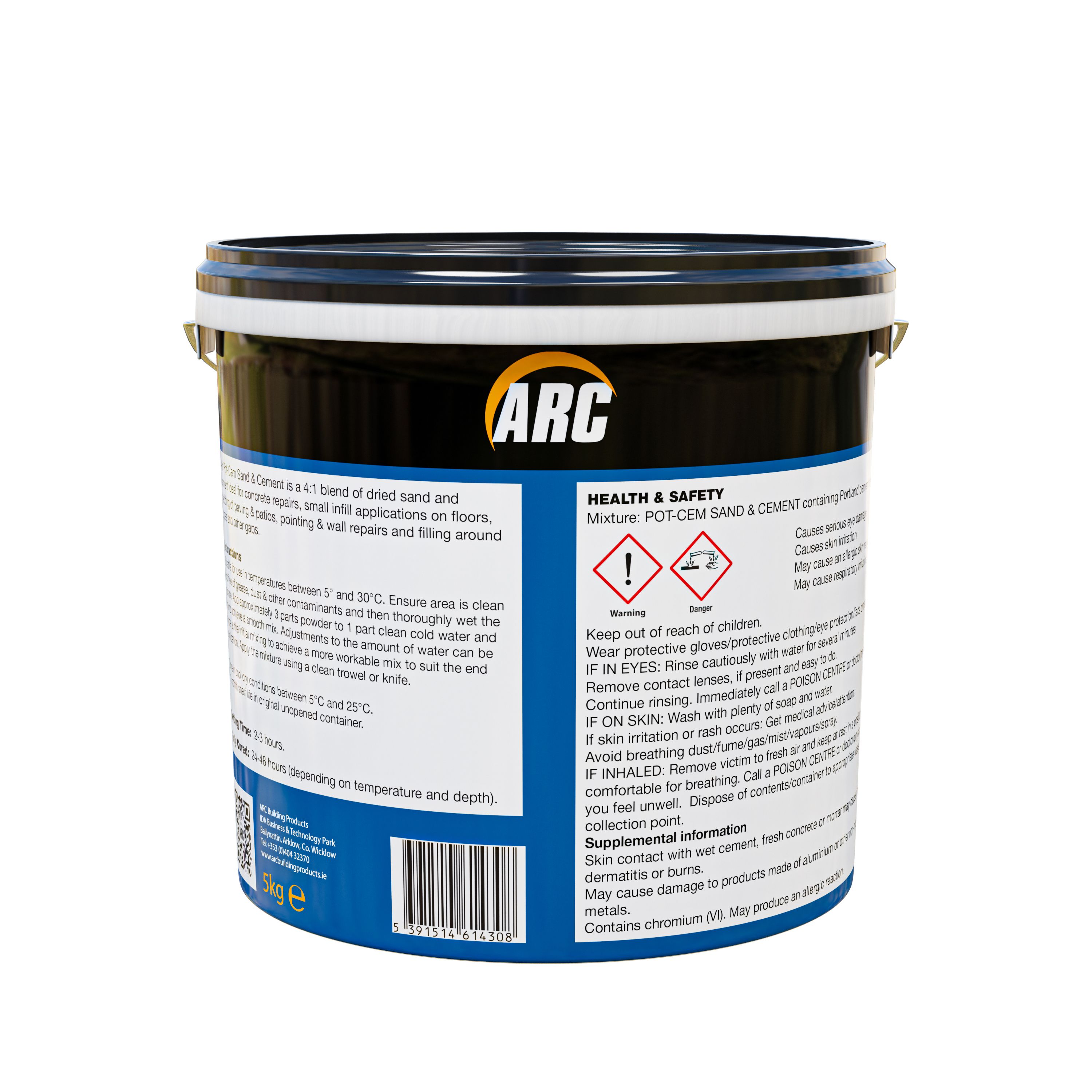 Arc Pot-Cem general purpose Grey Cement, 5kg Tub