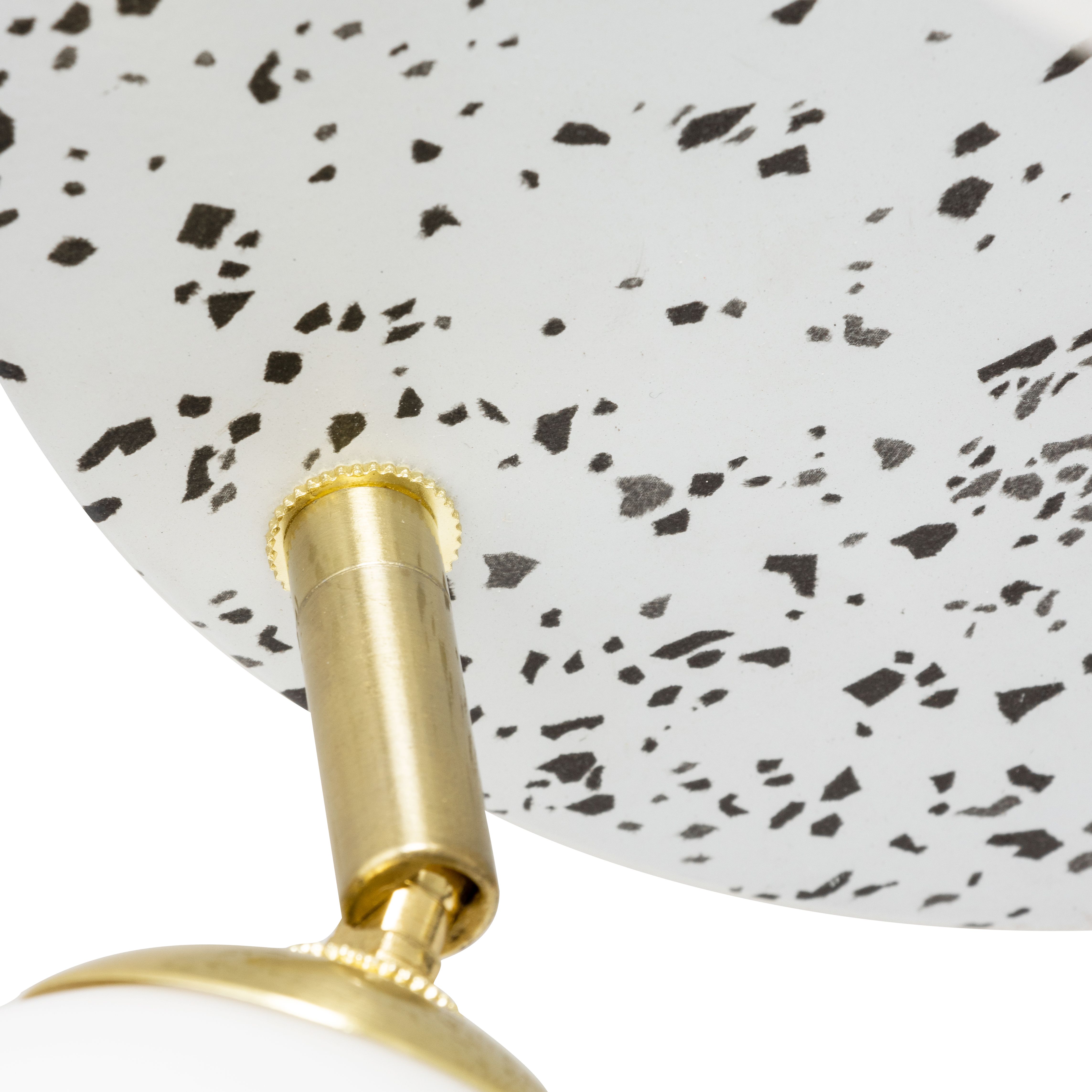Arca Print Satin Terrazzo Brass effect 3 Light Spotlight