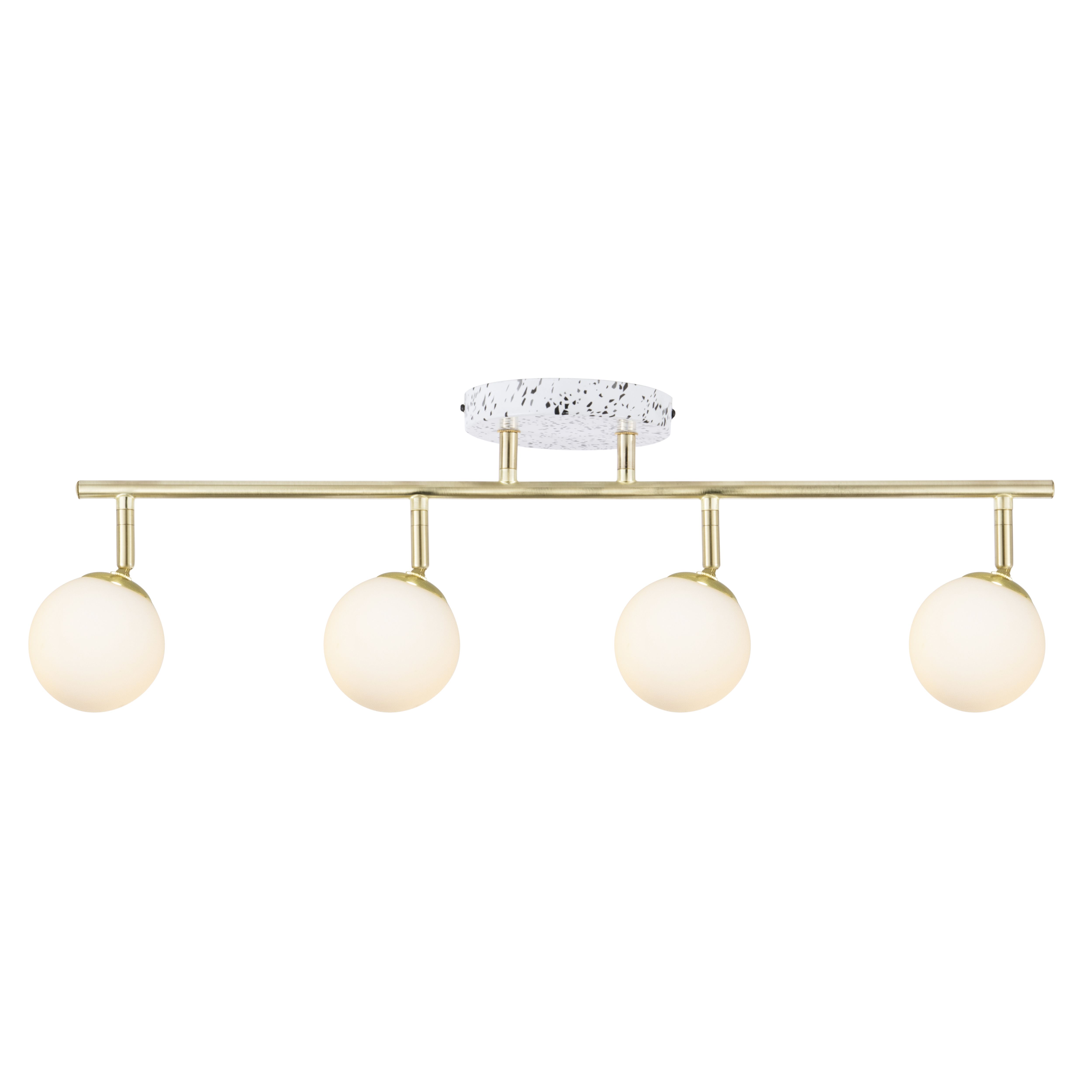 Arca Terrazzo Print Satin Brass effect 4 Light Spotlight