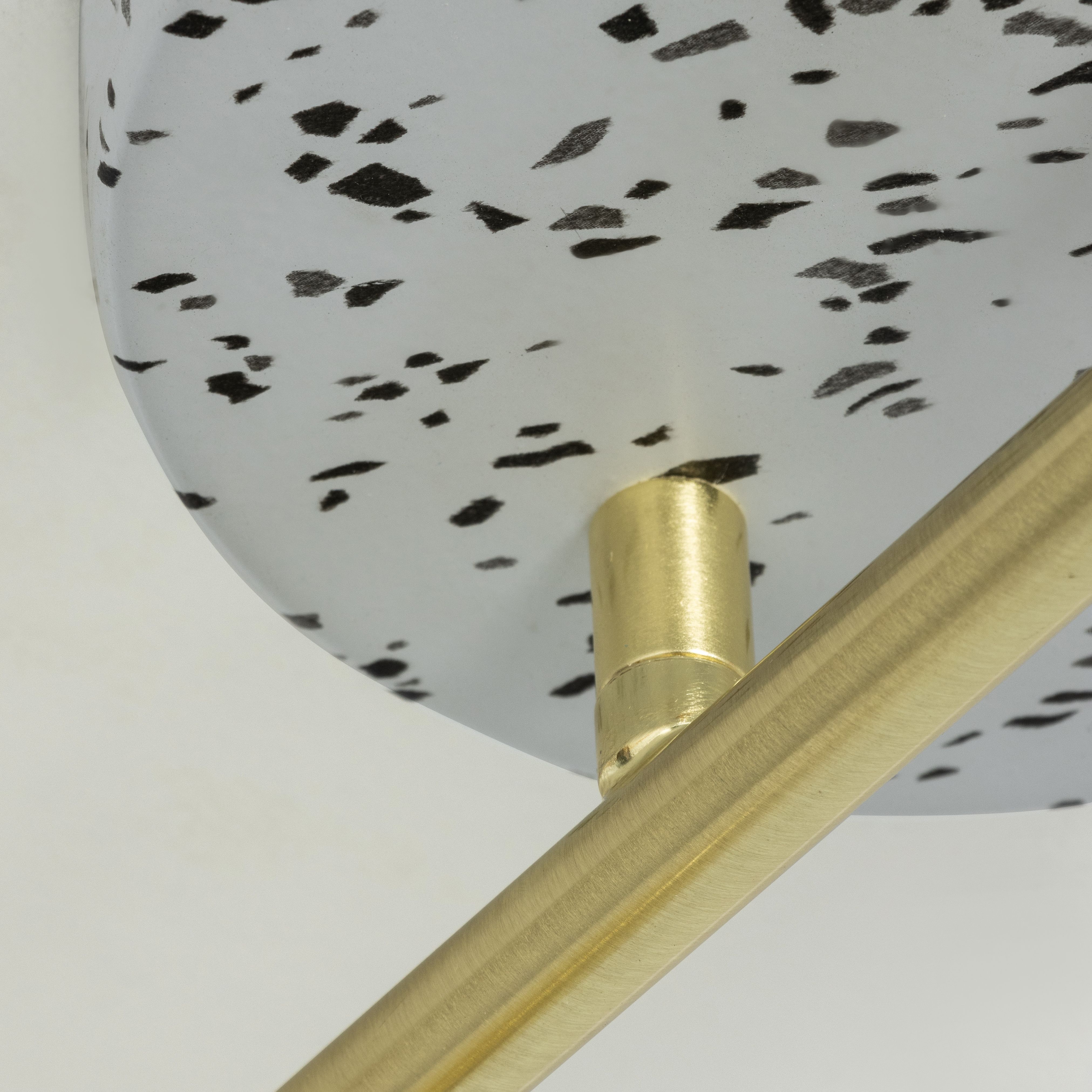 Arca Terrazzo Print Satin Brass effect 4 Light Spotlight