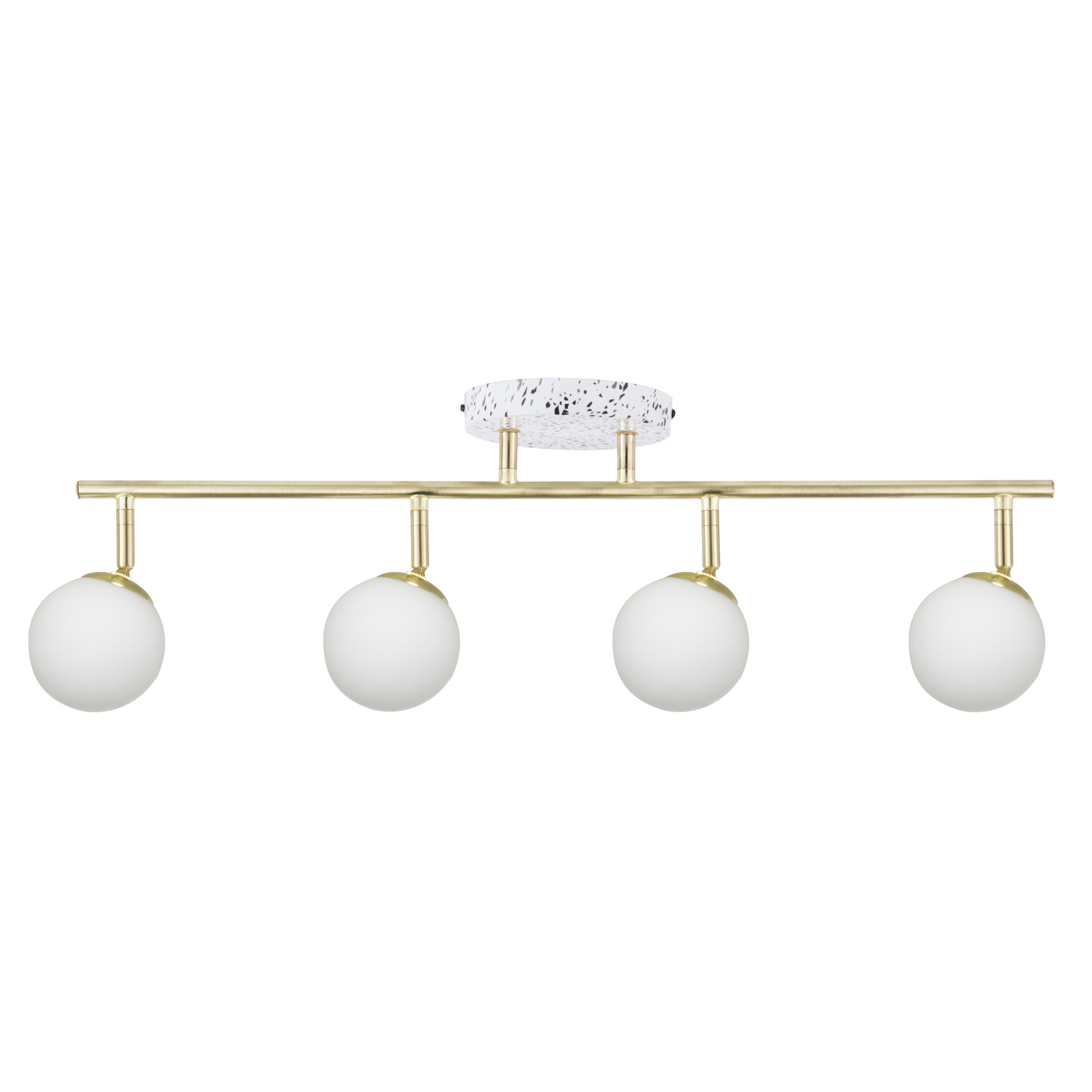 Arca Terrazzo Print Satin Brass effect 4 Light Spotlight
