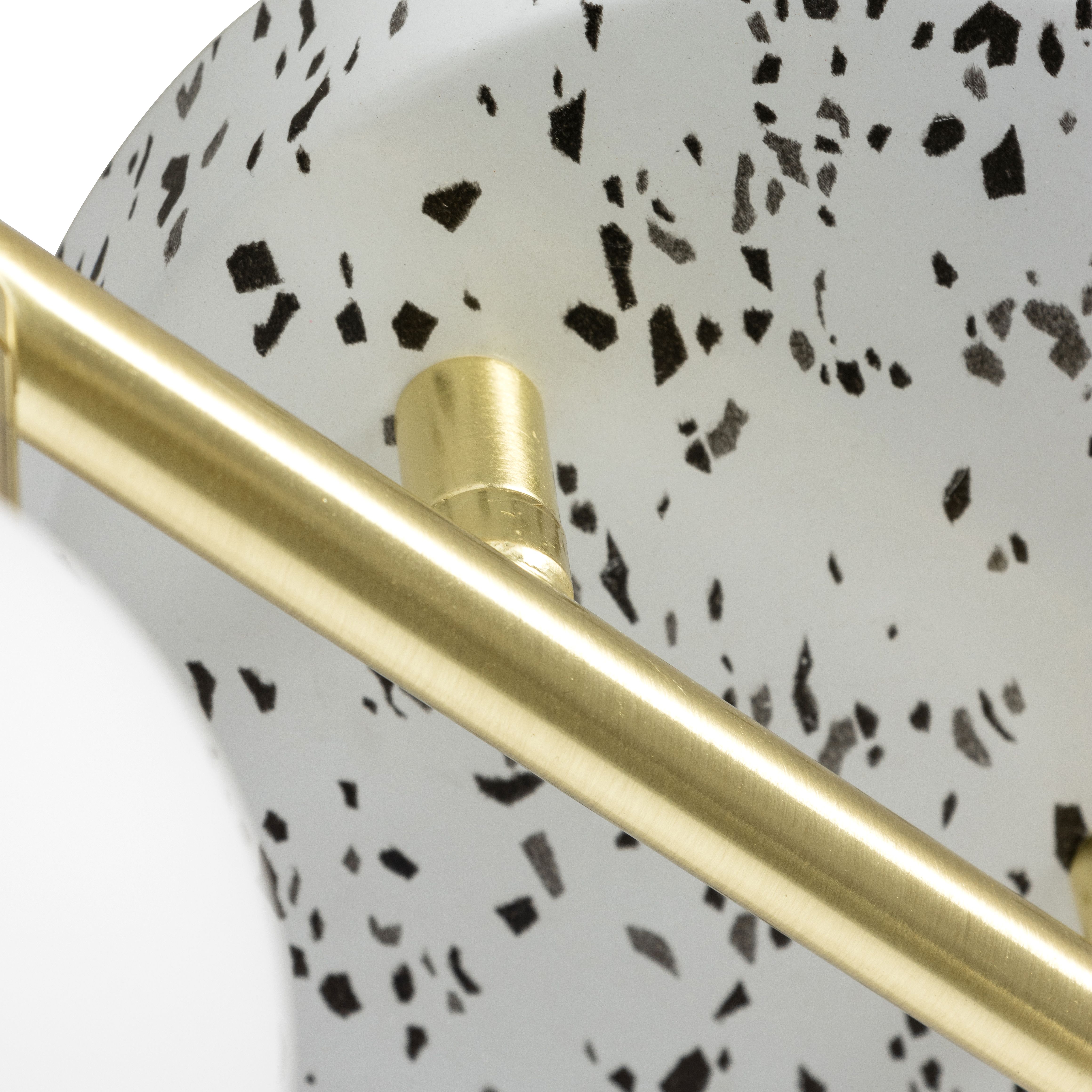 Arca Terrazzo Print Satin Brass effect 4 Light Spotlight
