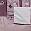 Arcadia Clematis Velvet header Lined Eyelet Curtains (W)117cm (L)137cm, Pair