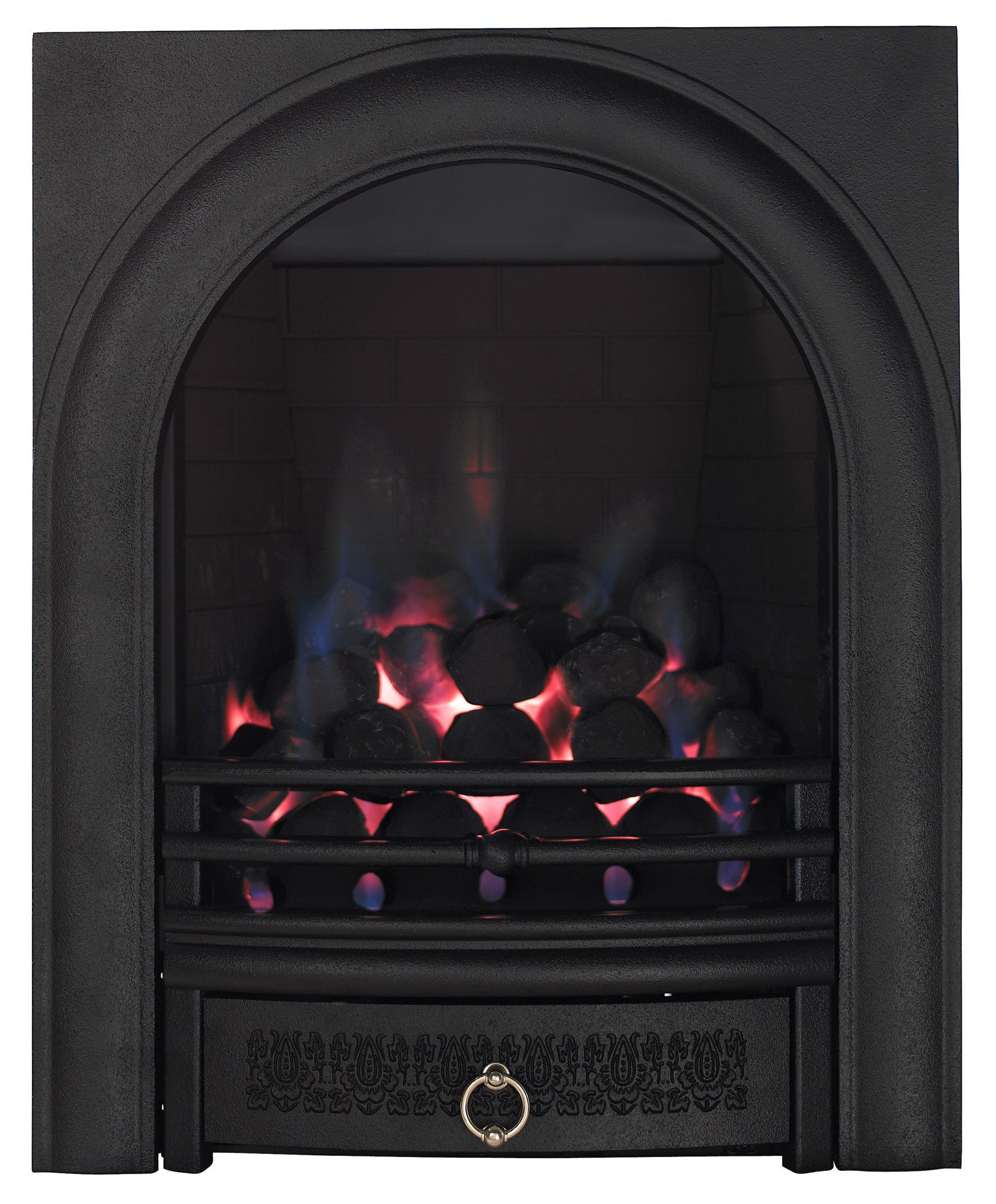 Arch Black Manual control Gas Fire | DIY at Bu0026Q