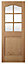 Arched 2 panel Patterned Glazed Internal Door, (H)1981mm (W)838mm (T)35mm
