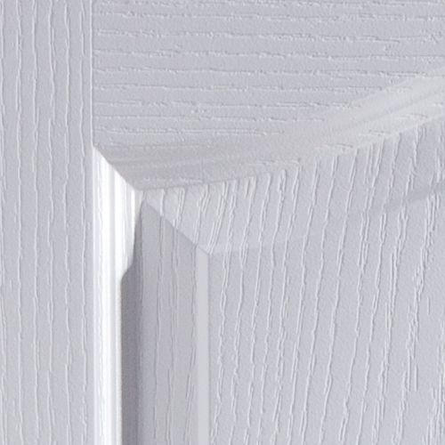 Arched 2 panel Unglazed Contemporary White Woodgrain effect Internal Door, (H)1981mm (W)686mm (T)35mm