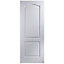 Arched 2 panel Unglazed White Woodgrain effect Internal Fire door, (H)1981mm (W)762mm (T)35mm