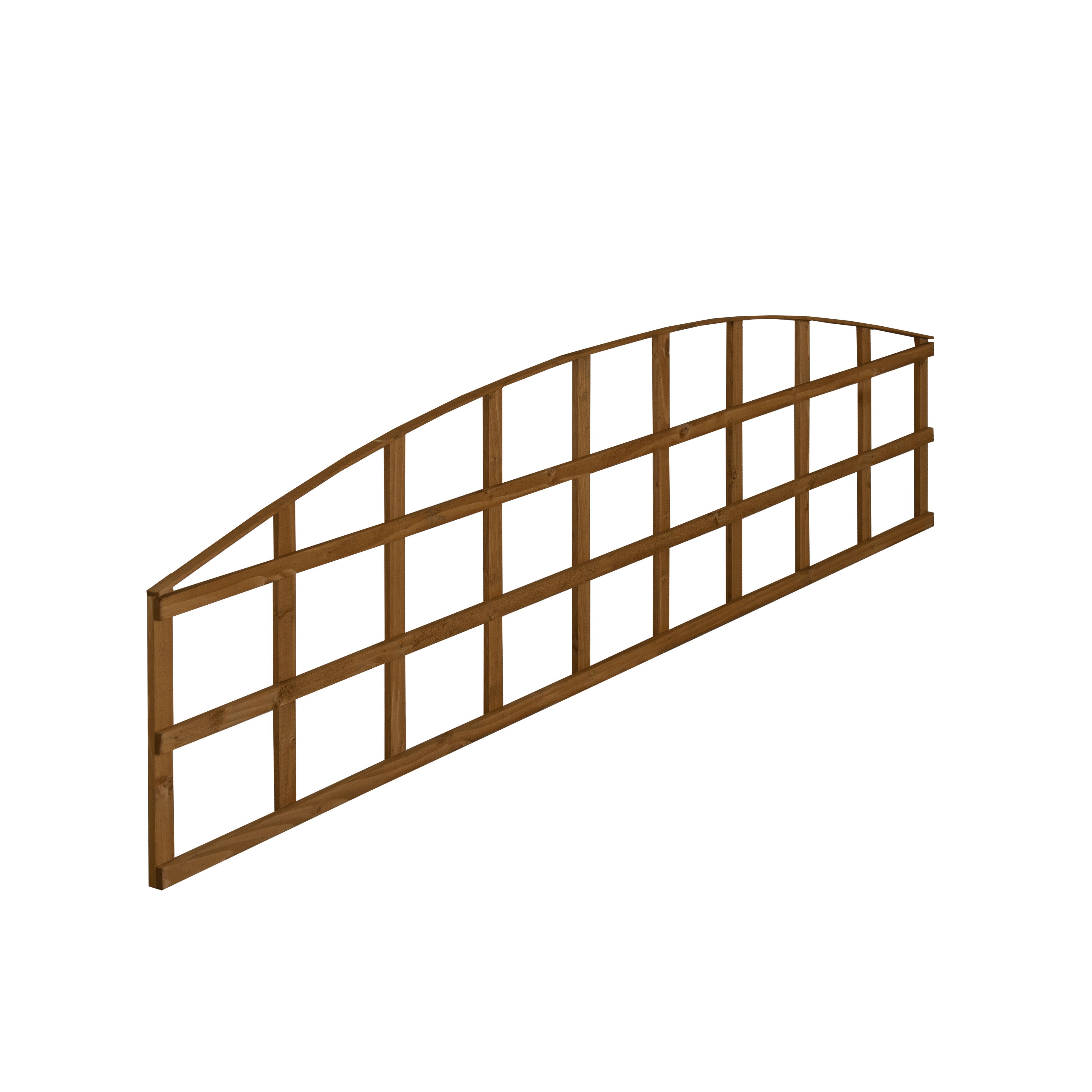 Arched Pine Trellis panel (W)183cm x (H)57cm