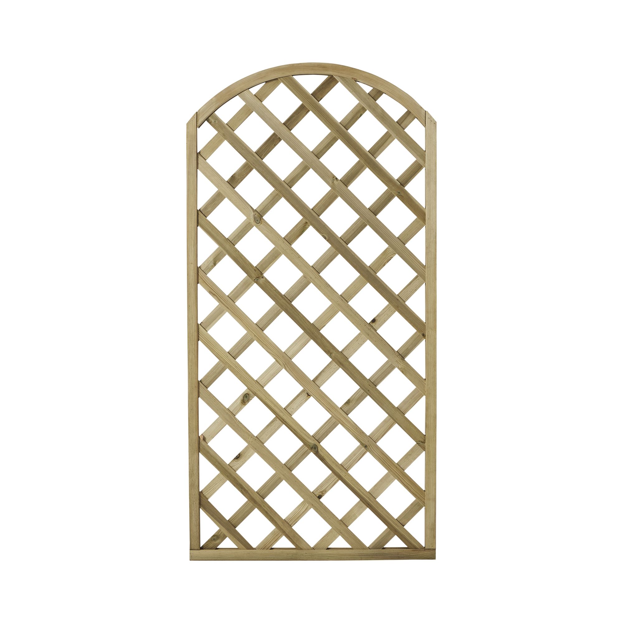 Arched Pine Trellis panel (W)90cm x (H)180cm